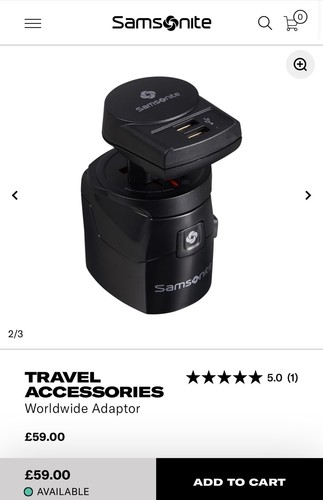 Samsonite worldwide adaptor - worldwide,